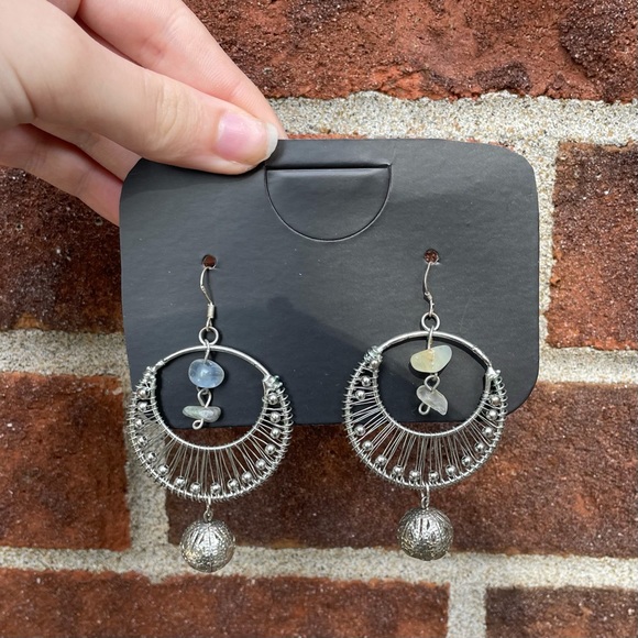 Beautiful upcycled silver hoops: Handmade by me - Picture 3 of 8